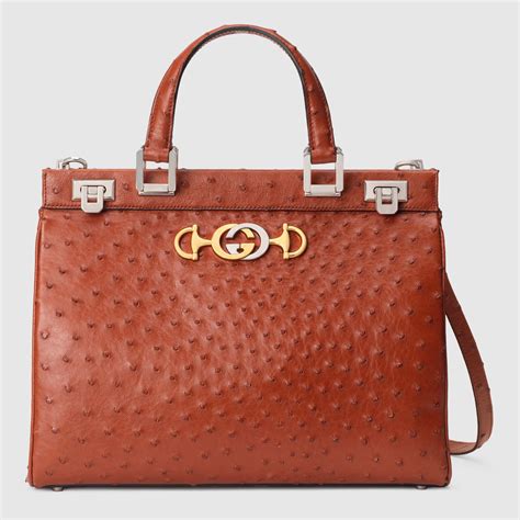 ostrich gucci bag|gucci ostrich top handle bag.